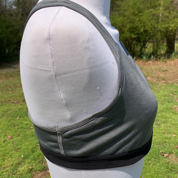 NIKE PRO Dark Grey & Black Sports Bra DRI-FIT Size Medium - Picture 7 of 12